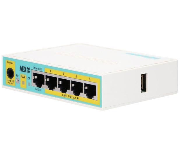 MikroTik hEX PoE lite RB750UP-R2 (1xWAN 4xLAN) 4xPoE - 710707 - zdjęcie 3
